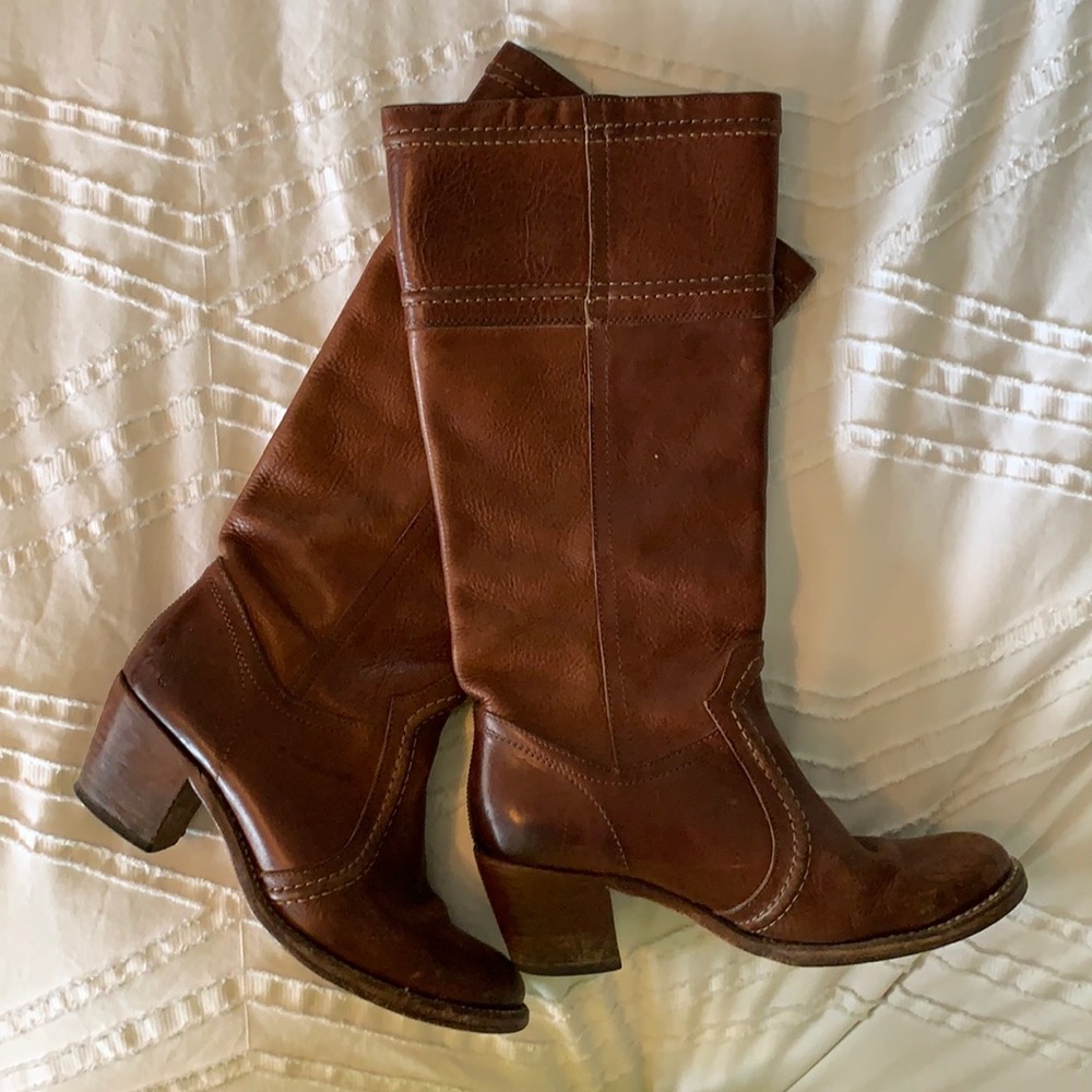 Frye Brown Leather Boots size 7.5